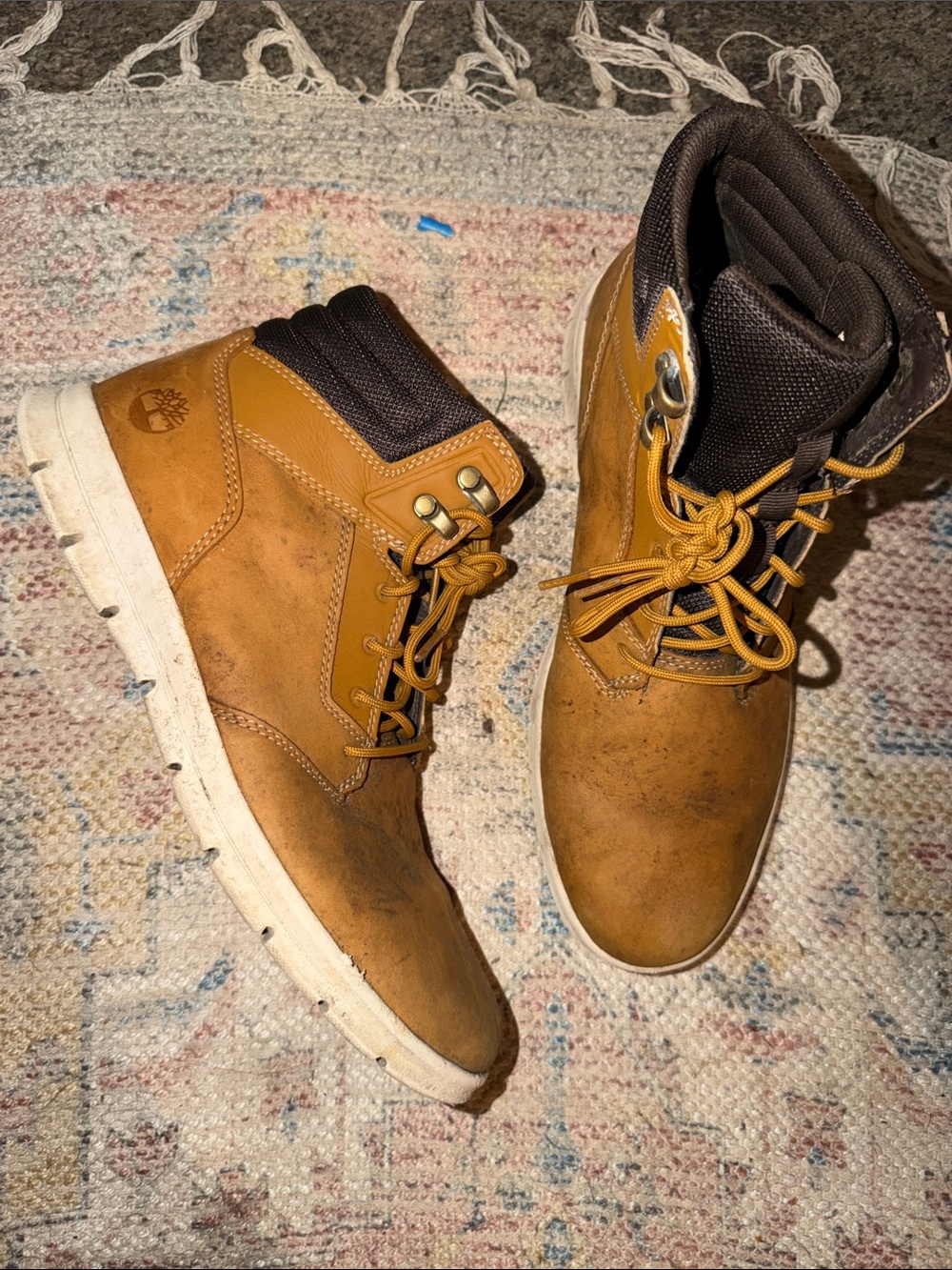 Timberland Wheat/Tan Leather Lace-Up Men's Boots